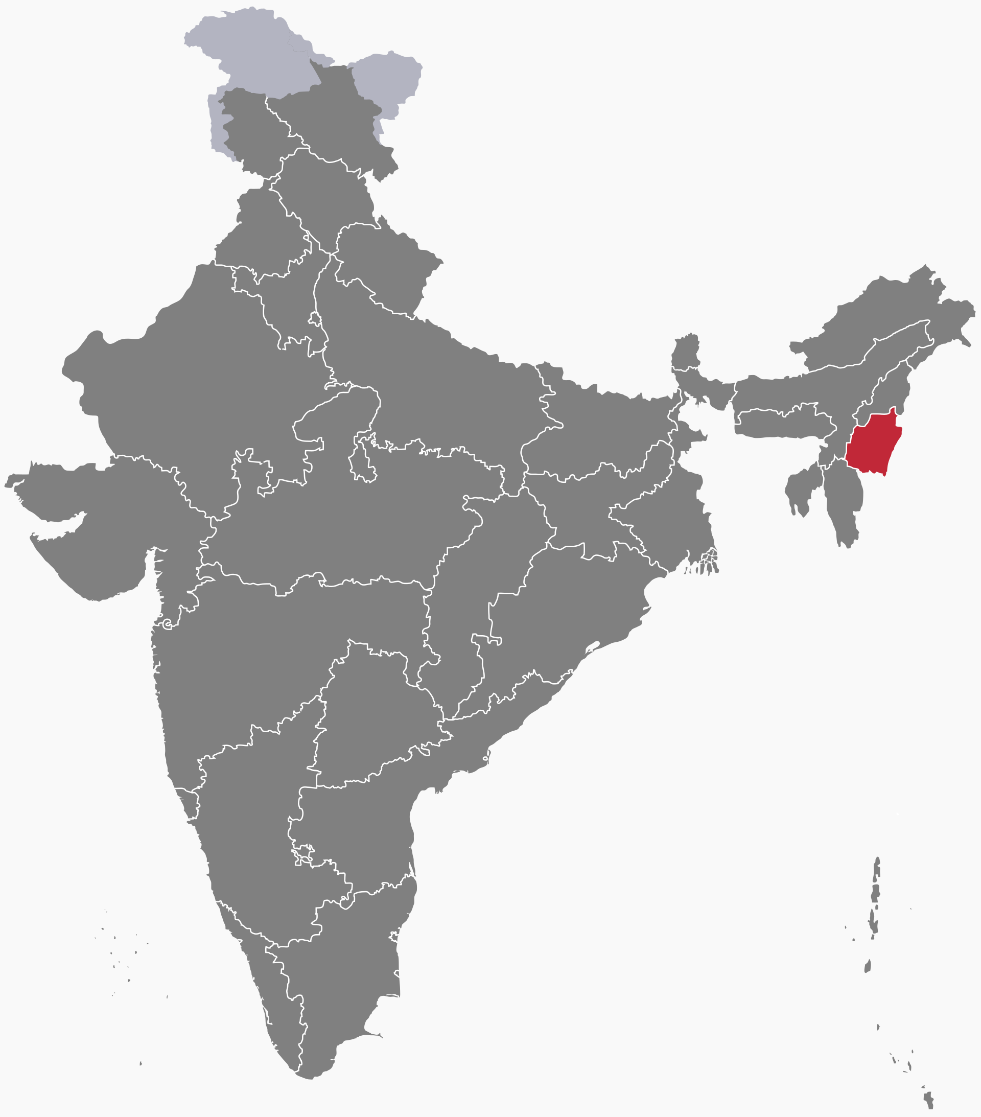 Manipur Political Map