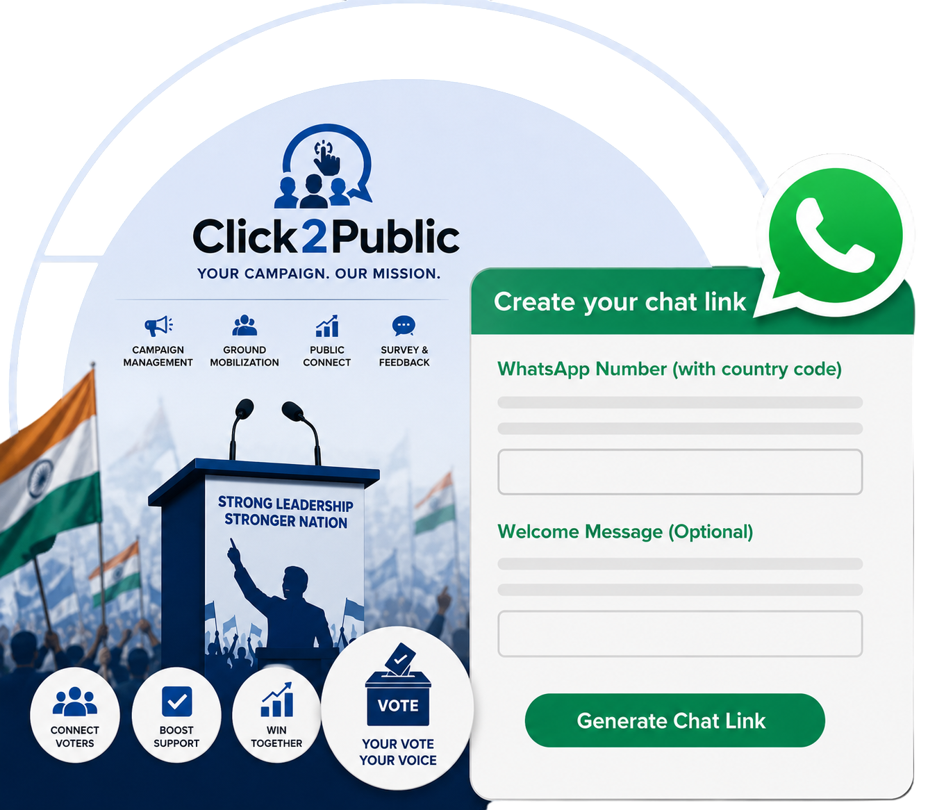 Click2Public WhatsApp link generator